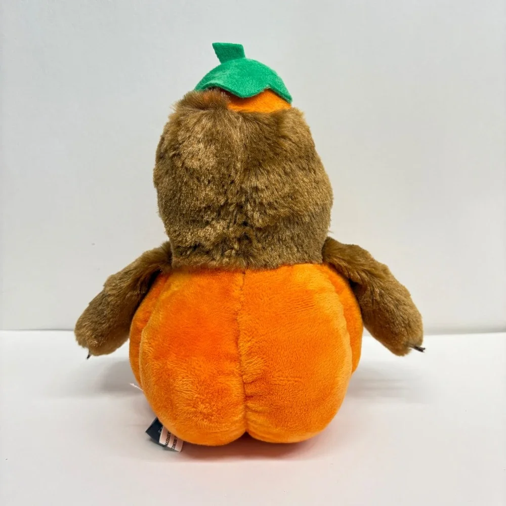 Fringe Studio Halloween Sloth Pumpkin Jack-O-Lantern Plush Squeaky Dog Toy 9